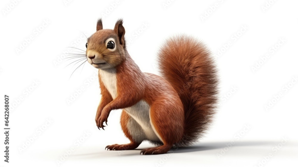 squirrel on a white background