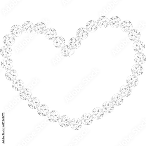 3d heart shaped diamond necklace y2k 