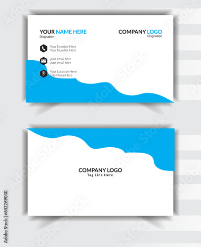 blue business template Card design