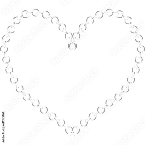 3D Y2K Chain Heart 
