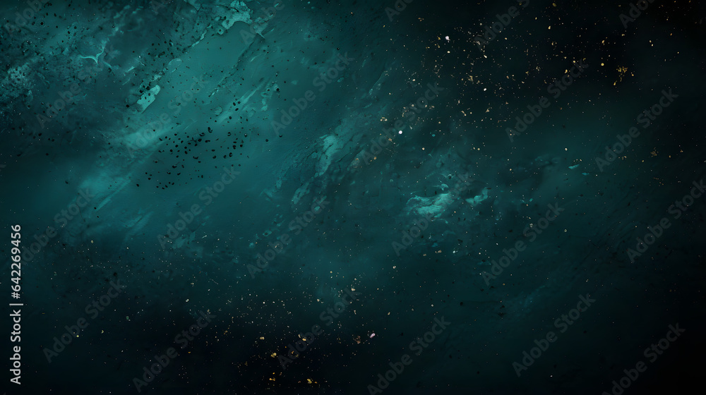 Fototapeta premium Abstract Space Banner: Blue and Green Art Generative Ai