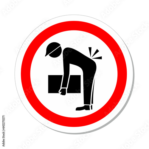 ISO Circle Sign: Lifting Hazard Symbol