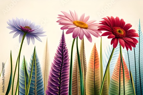 Flowers presented against a flawless white background, emphasizing their absolute distinctiveness.