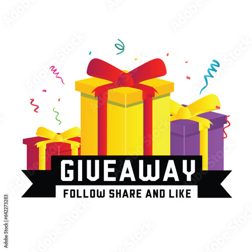 giveaway with gift box for social media post and promotion