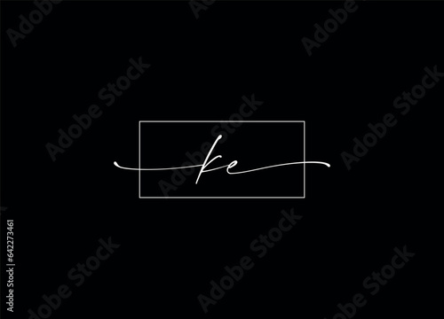 KE Initial letter logo design and minimalist logo