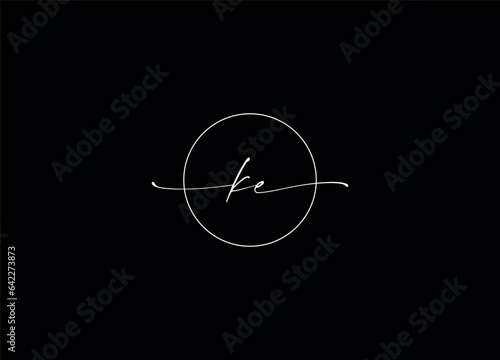 KE Initial letter logo design and minimalist logo