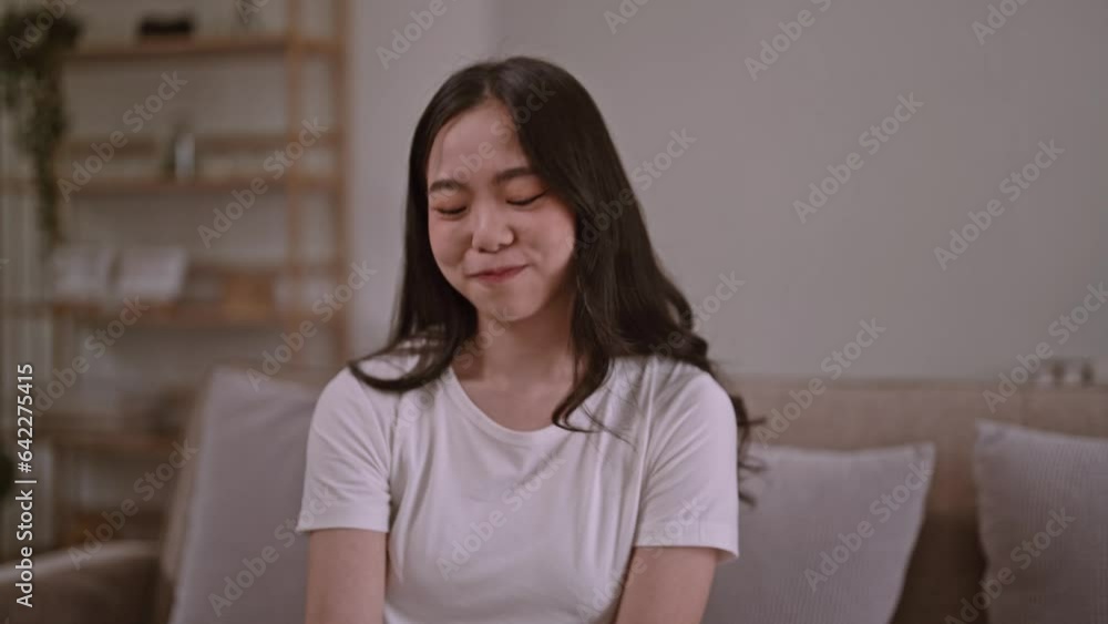 Healthy Young Asian woman Drinking milk from a glass enjoy with nutrition wellness life at home. Healthy Young Asian woman Drinking milk from a glass enjoy with nutrition wellness life at home.