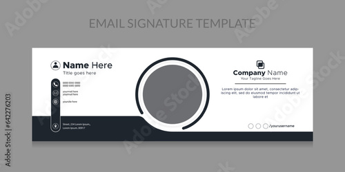 Modern and minimalist email signature or email footer template photo