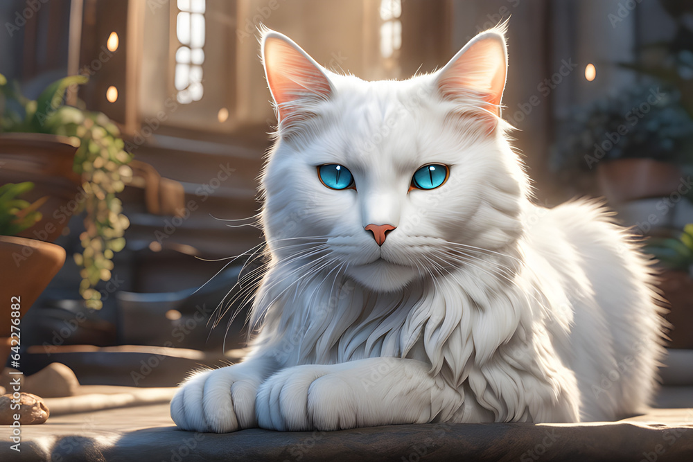 white king cat Generative AI