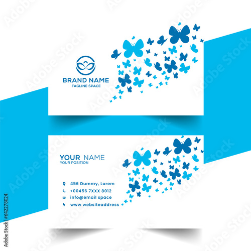 creative vector corporate blue halftone elegant business card design