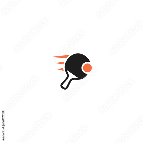 fast ping pong logo design on isolated background, table tennis logo icon template