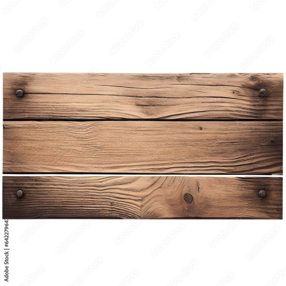 Rustic Wood Sign Board Clipart with PNG Background