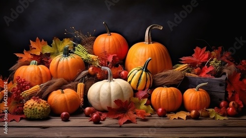 thanksgiving card with pumpkin