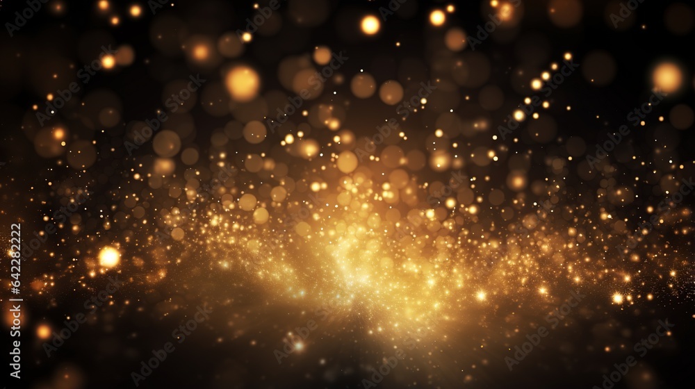 Fototapeta premium Festive Night Sky with Fireworks and Snowflakes