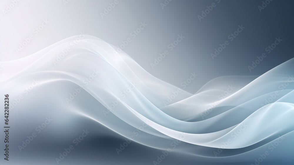 Abstract Blue Smoke and Wave Background with Light and Curves Abstract Blue Smoke and Wave Background with Light and Curves