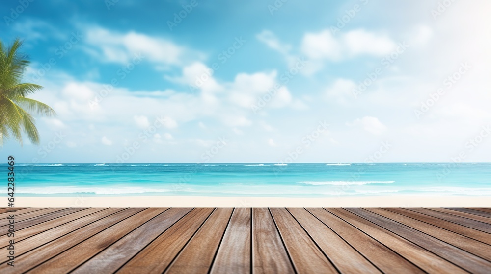 Fototapeta premium wooden pier on the beach