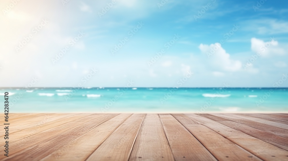 Fototapeta premium wooden pier on the beach