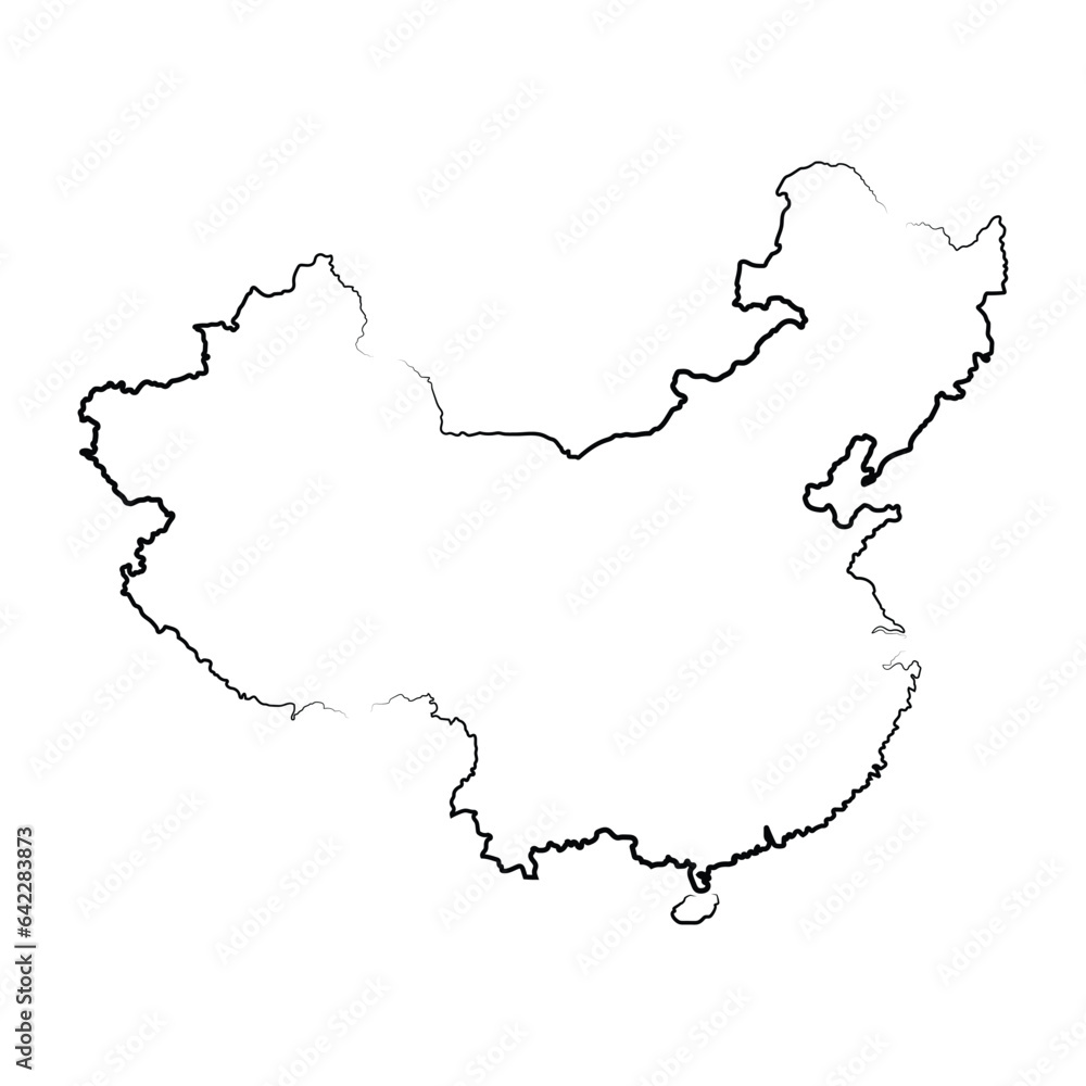Obraz premium chinese map icon vector