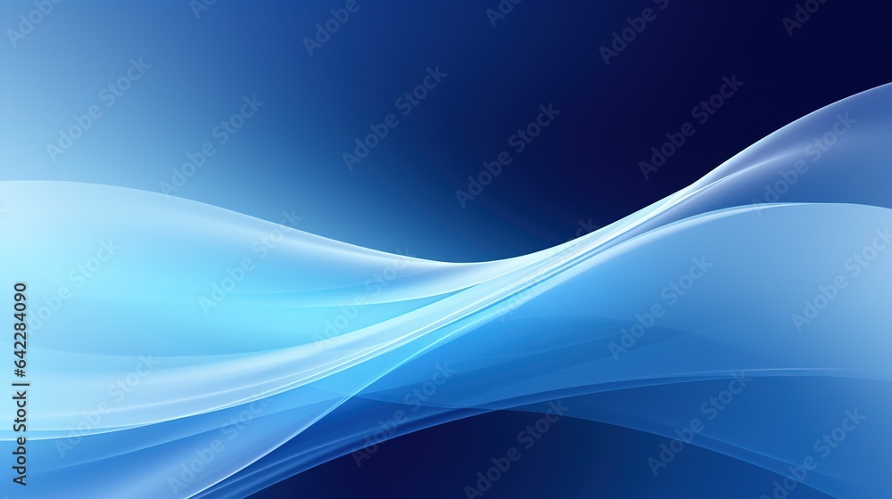 Fototapeta premium Abstract blue wave background on a blue backdrop