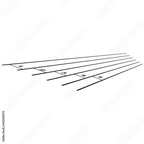 running race track icon vector
