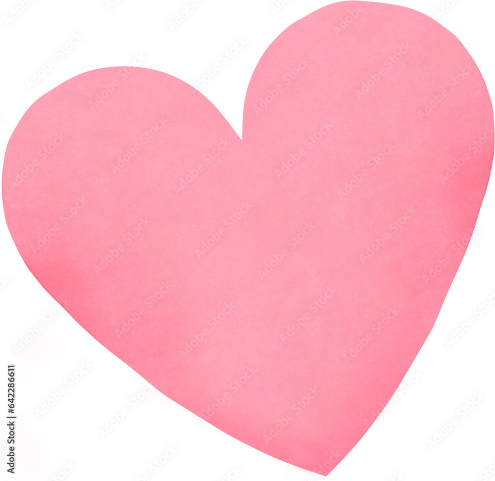 Digital png illustration of pink heart shape on transparent background