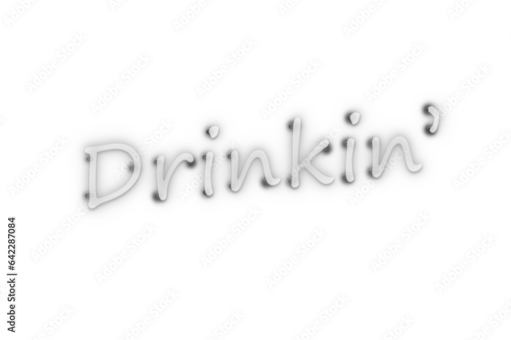 Digital png illustration of drinkin' text in grey on transparent background Digital png illustration of drinkin' text in grey on transparent background