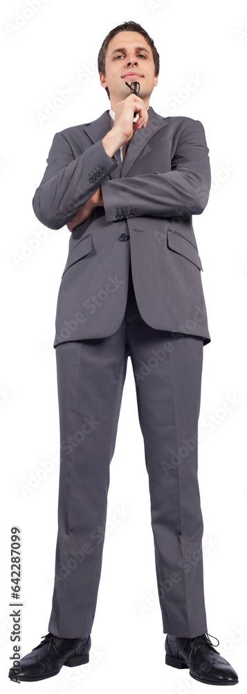 Digital png photo of smiling caucasian businessman on transparent background Digital png photo of smiling caucasian businessman on transparent background