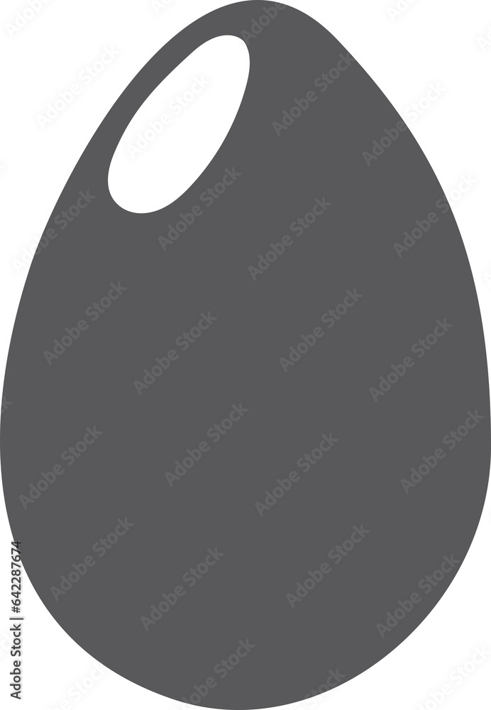 Digital png illustration of grey egg with copy space on transparent background Digital png illustration of grey egg with copy space on transparent background