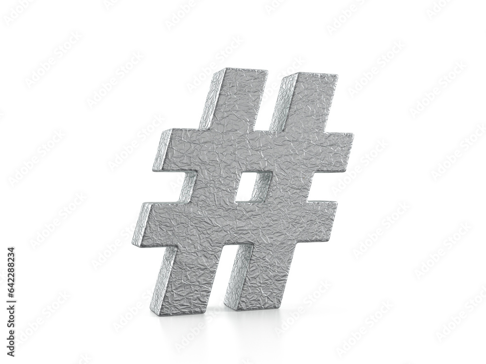 Obraz premium Foil number symbol