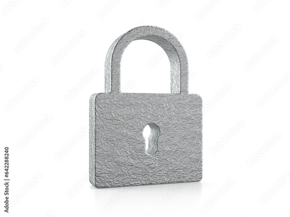 Foil padlock symbol