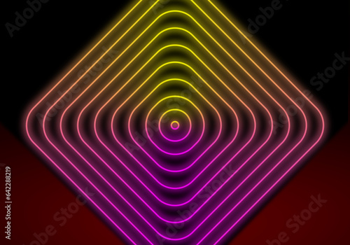 3d render, abstract minimal neon background, abstract background, elegant wave swirls background