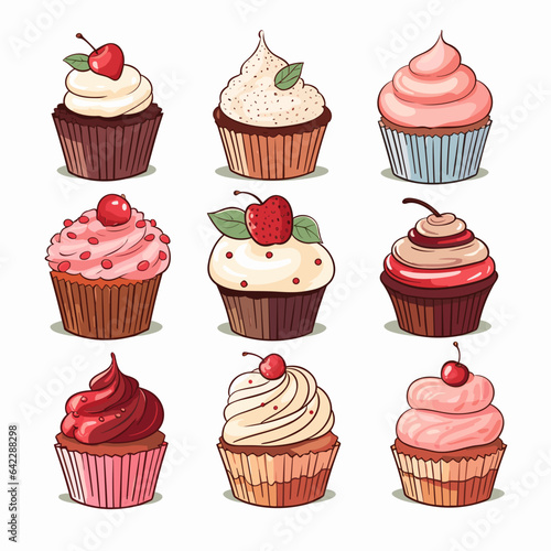 set of cupcakes