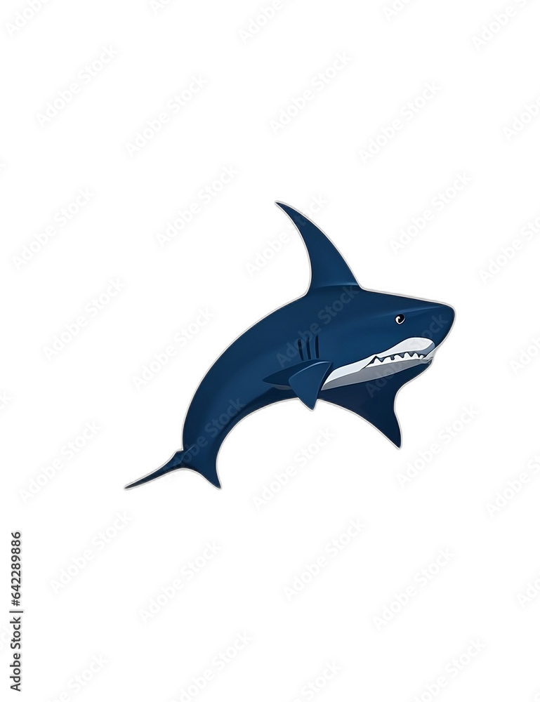 Obraz premium Shark vector design isolated on white background