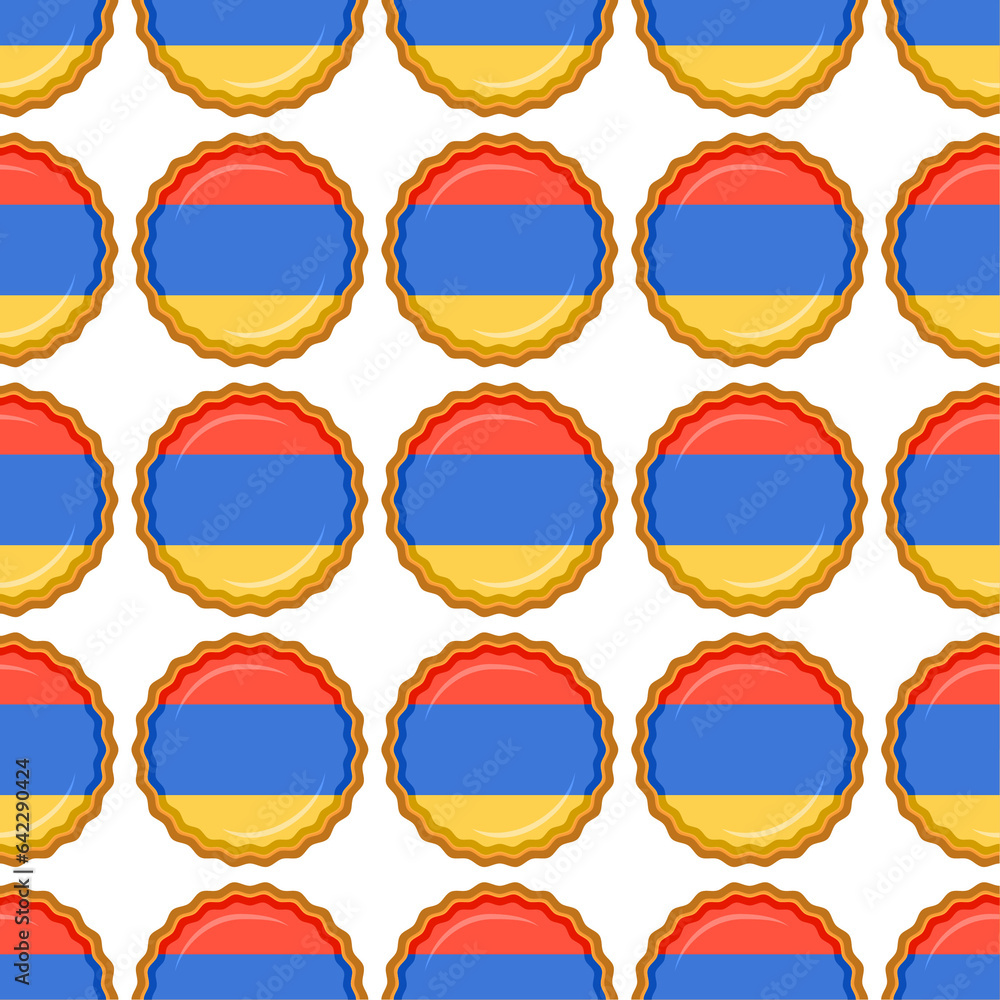 Pattern cookie with flag country Armenia in tasty biscuit Pattern cookie with flag country Armenia in tasty biscuit