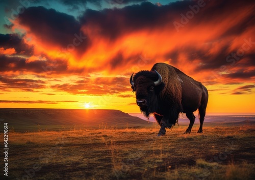 A bison is a large bovine in the genus Bison