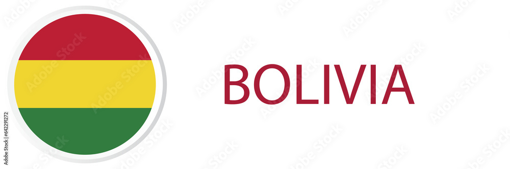 Bolivia flag in web button, button icons. Bolivia flag in web button, button icons.