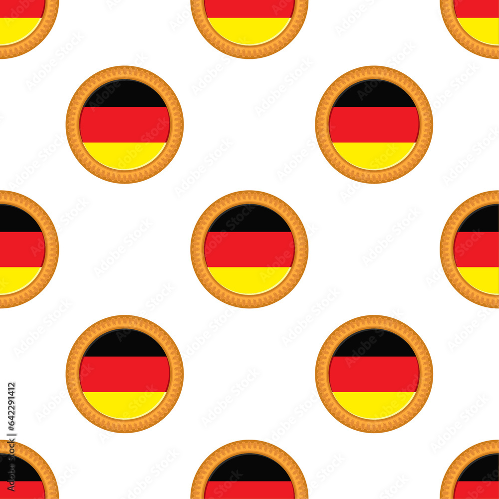 Pattern cookie with flag country Germany in tasty biscuit Pattern cookie with flag country Germany in tasty biscuit