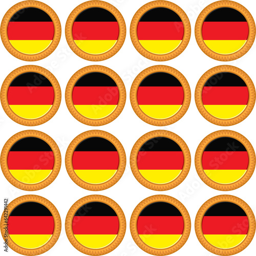 Pattern cookie with flag country Germany in tasty biscuit Free Download Pattern cookie with flag country Germany in tasty biscuit - GFXLoad