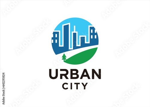 green city building urban logo