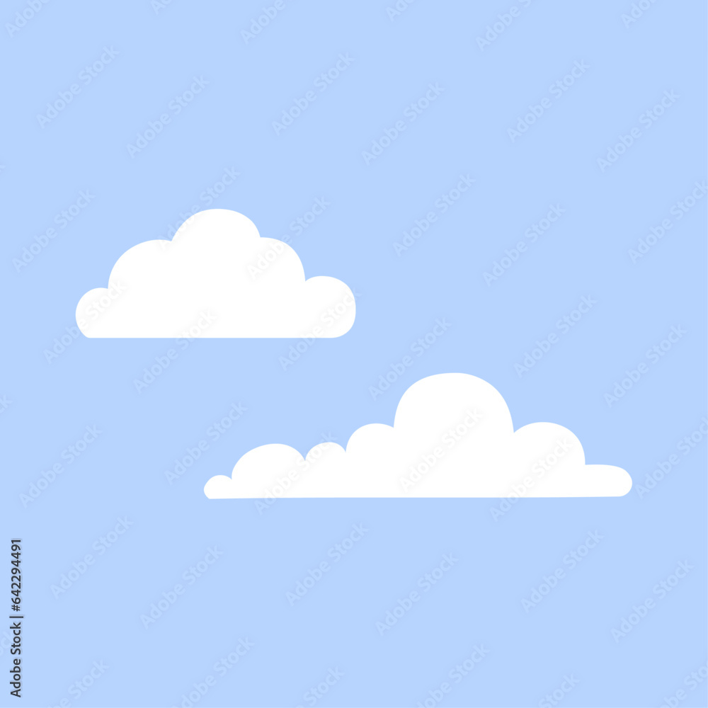 Vector cloud sticker clipart vector set, flat design Vector cloud sticker clipart vector set, flat design