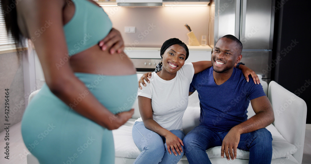 Fototapeta premium Surrogate Mother In Front