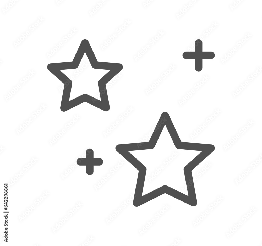 Star related icon outline and linear vector.