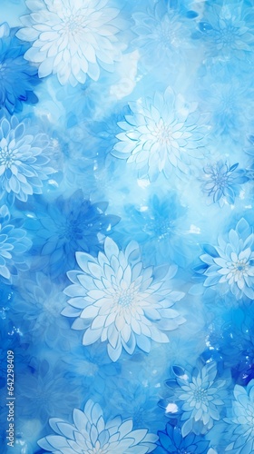 Floral blue background wallpaper for phone