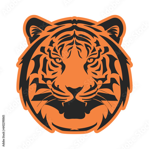 ?A brand new logo design with a simple and easy-to-understand tiger. Vector Illustration. photo