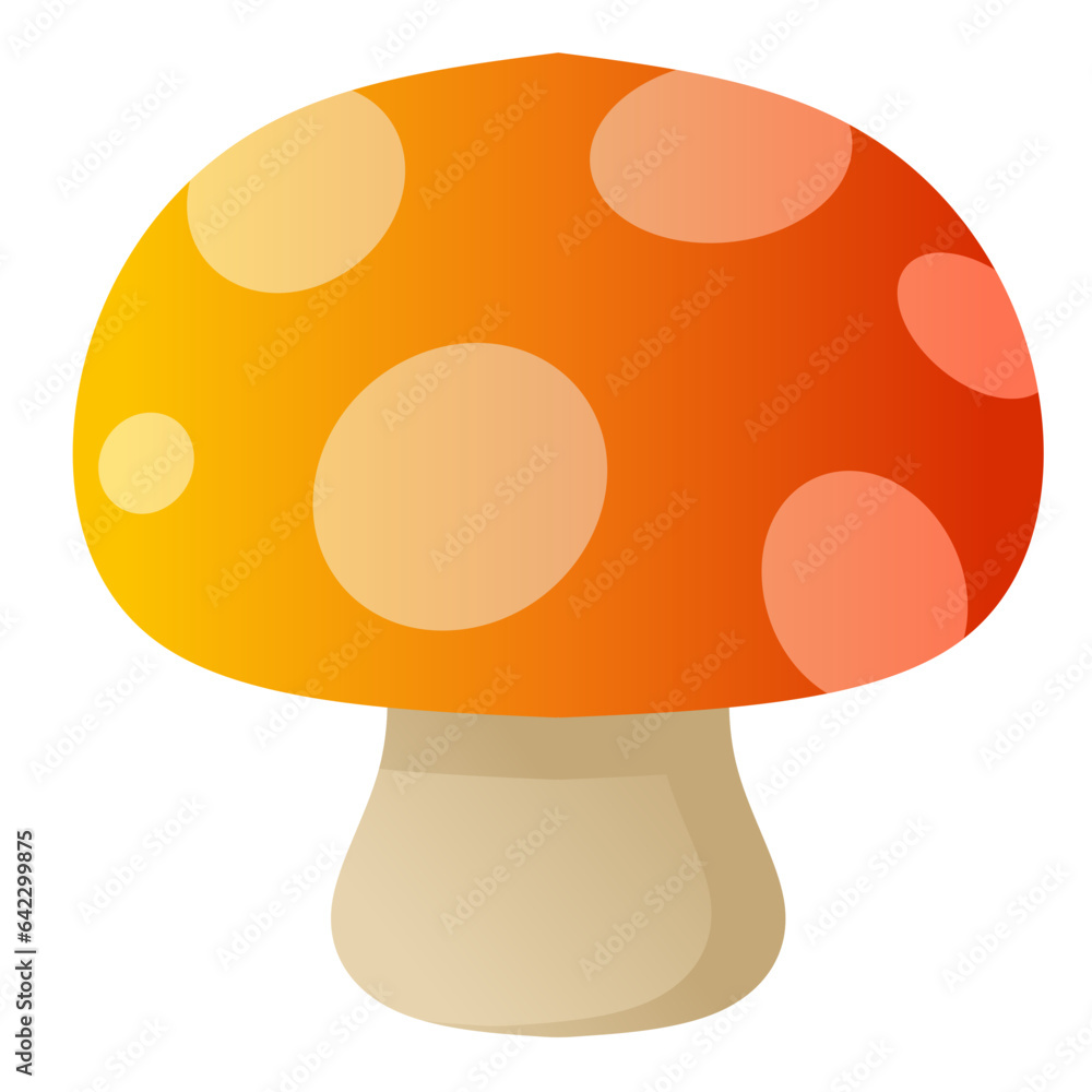 Autumn mushroom vector illustration. Fall season mushroom icon with gradient color. Fall season graphic resource for autumn icon, sign, symbol or decoration. Orange mushroom for icon autumn harvest Autumn mushroom vector illustration. Fall season mushroom icon with gradient color. Fall season graphic resource for autumn icon, sign, symbol or decoration. Orange mushroom for icon autumn harvest