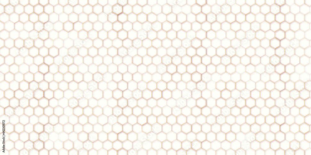 Honeycomb golden background. Seamless pattern. Vector stock illustration.