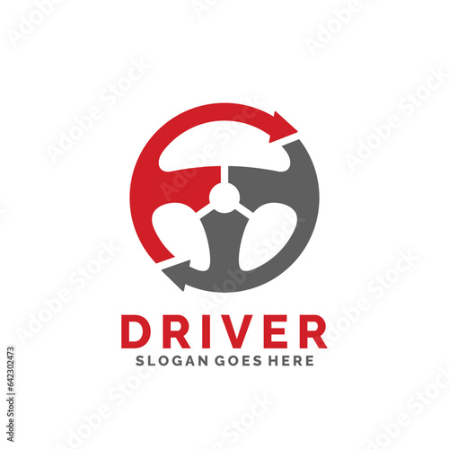 Car driver logo design vector illustration