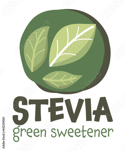 Stevia sweetener logo template sugar substitute