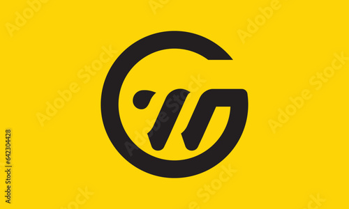 GW Letter Monogram logo gw logo Vector illustration
