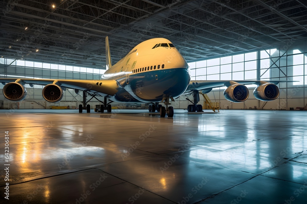 Big passenger aircraft on maintenance Big passenger aircraft on maintenance